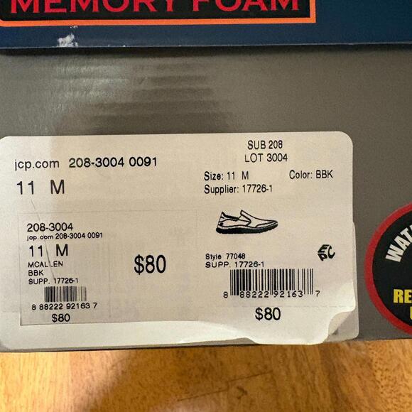 Skechers Work Mens 11 Black Slip Resistant Memory Foam Relaxed Fit Shoes NIB - Picture 3 of 7